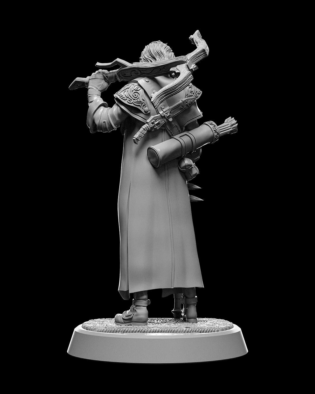 Arcane Hunter Miniature – 32mm Scale for Tabletop RPGs