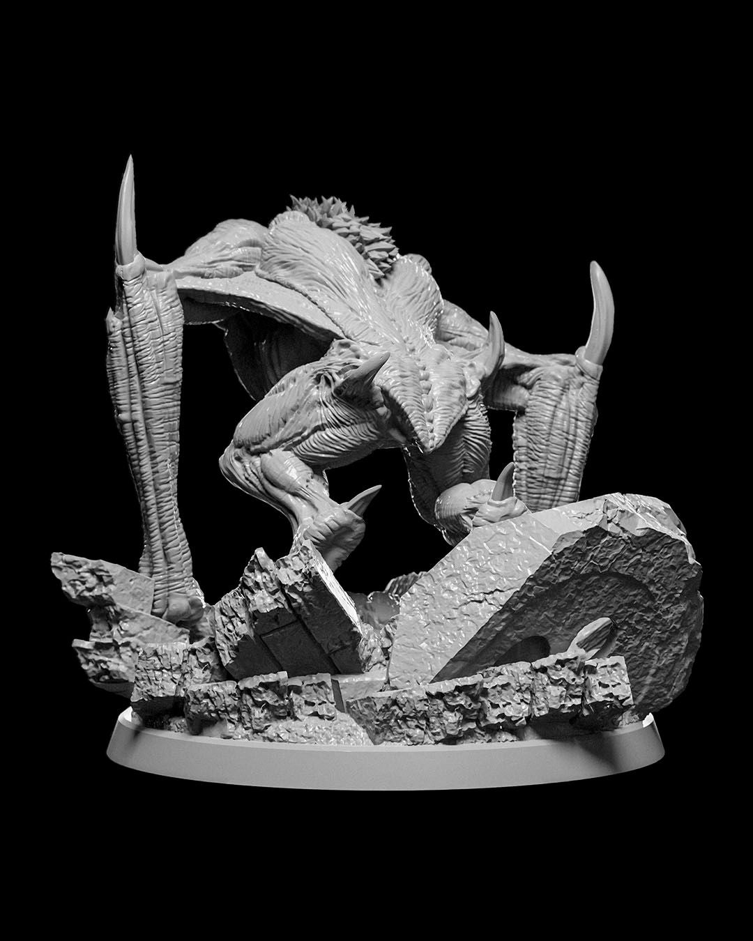 Dire Bat 3D Miniature - 32mm & 75mm
