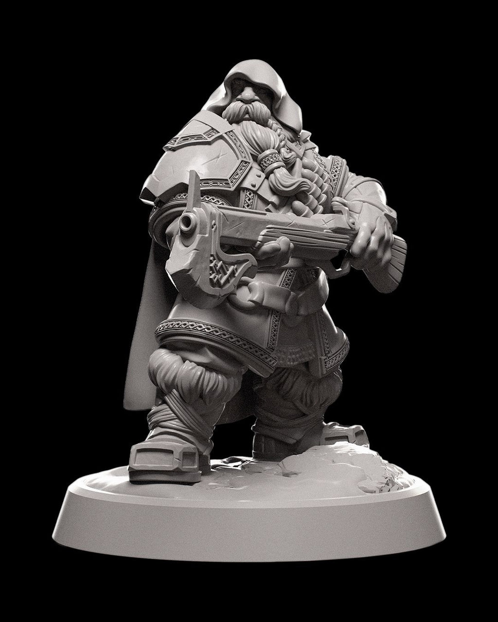 Dwarf Ranger Miniature - High-Detail Resin Figure for Tabletop RPGs and Wargames