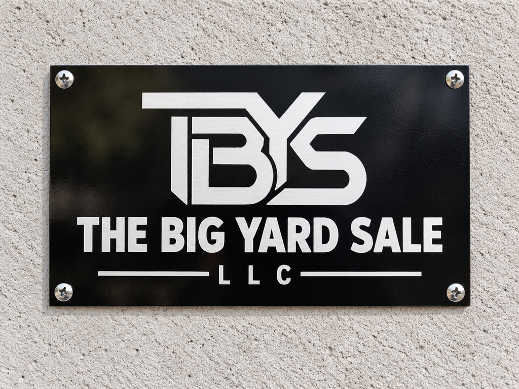 Custom Engraved Aluminum Sign 4x6 – Personalized Business Logo Plaque, Black Metal Name Plate, Office, Garage & Workshop Sign