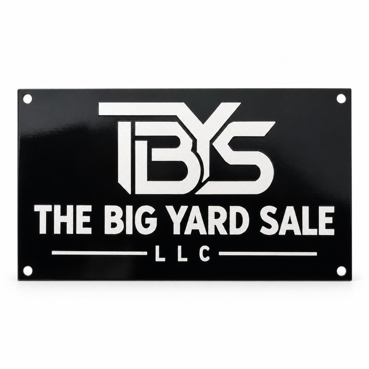 Custom Engraved Aluminum Sign 4x6 – Personalized Business Logo Plaque, Black Metal Name Plate, Office, Garage & Workshop Sign