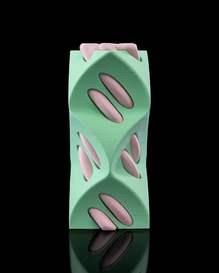 3-Pack 3D Printed Optical Illusion Helix Sculptures – Unique Spiral Fidget Decor Set – Impossible Cone Style Desk Toys for Adults & Kids