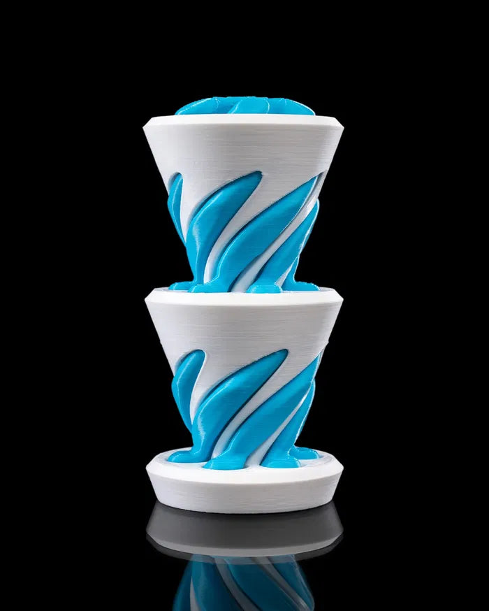 3-Pack 3D Printed Optical Illusion Helix Sculptures – Unique Spiral Fidget Decor Set – Impossible Cone Style Desk Toys for Adults & Kids