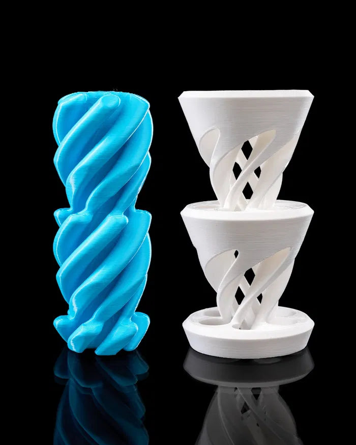 3-Pack 3D Printed Optical Illusion Helix Sculptures – Unique Spiral Fidget Decor Set – Impossible Cone Style Desk Toys for Adults & Kids