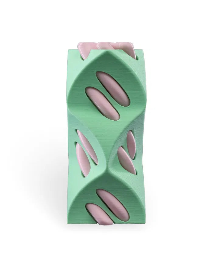 3-Pack 3D Printed Optical Illusion Helix Sculptures – Unique Spiral Fidget Decor Set – Impossible Cone Style Desk Toys for Adults & Kids