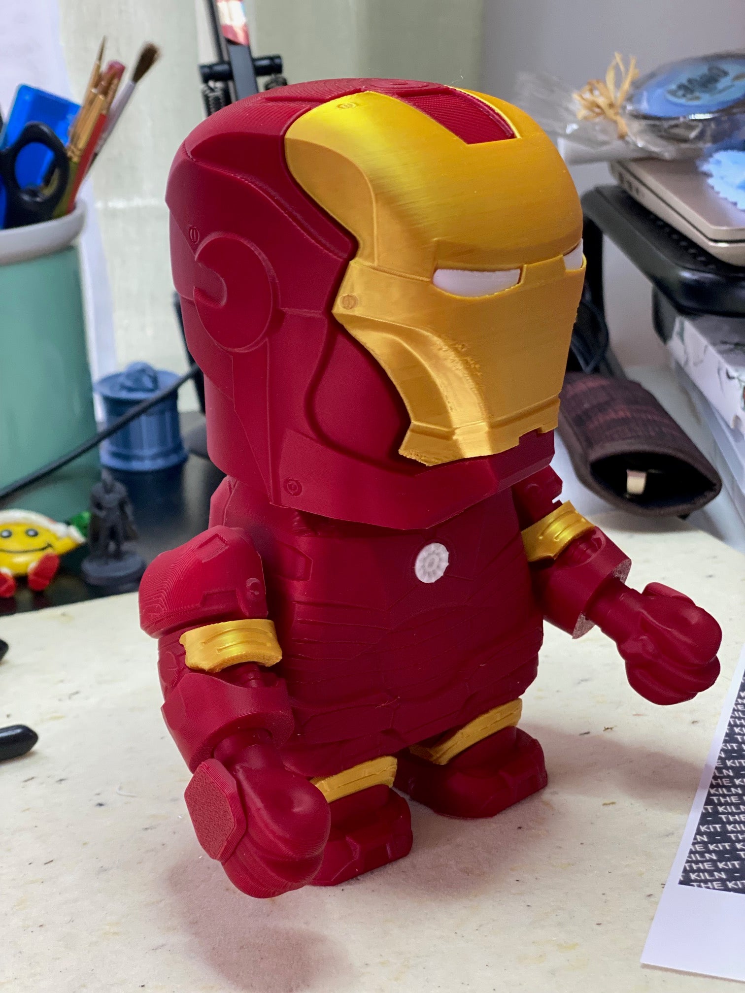 3D Printed Red Armor Mech – Poseable 7" DIY Figure Kit