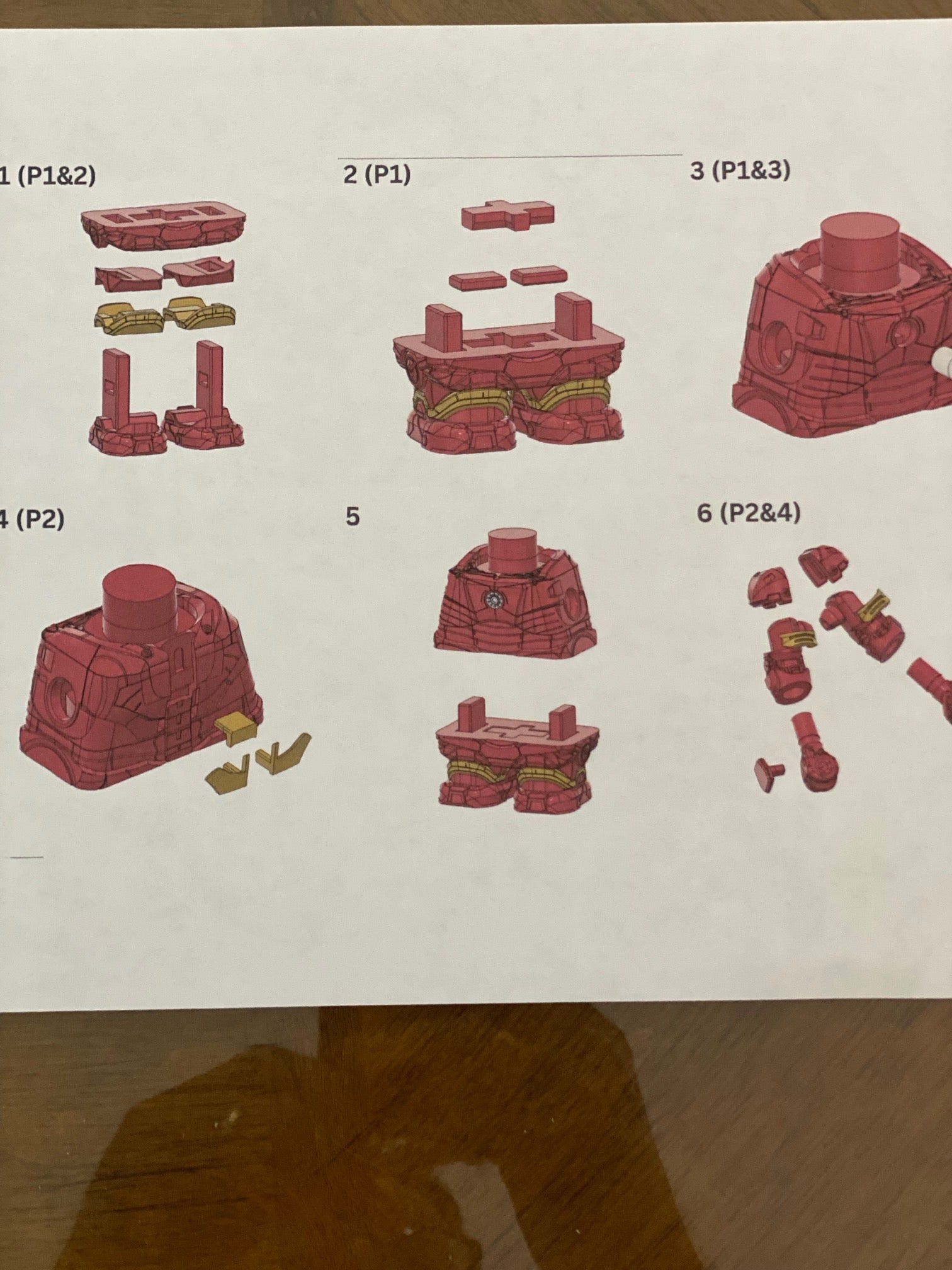 3D Printed Red Armor Mech – Poseable 7" DIY Figure Kit