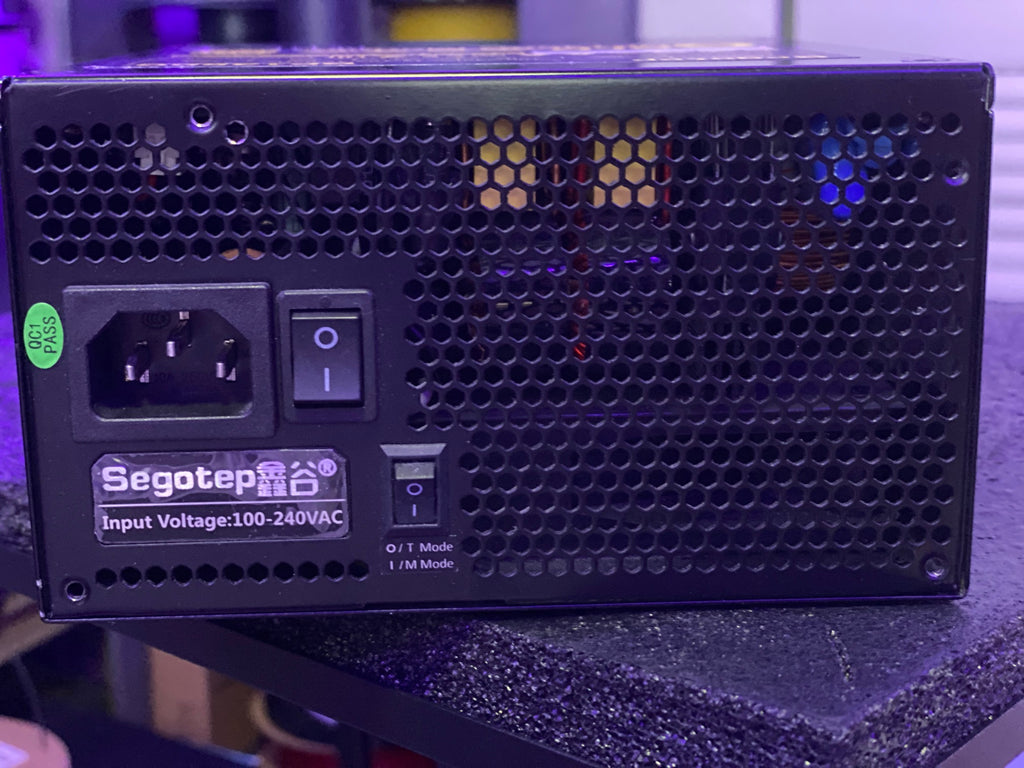 Used Segotep GP1350G 1250W 80+ GOLD Full Modular PC Power Supply PSU + AC Cord