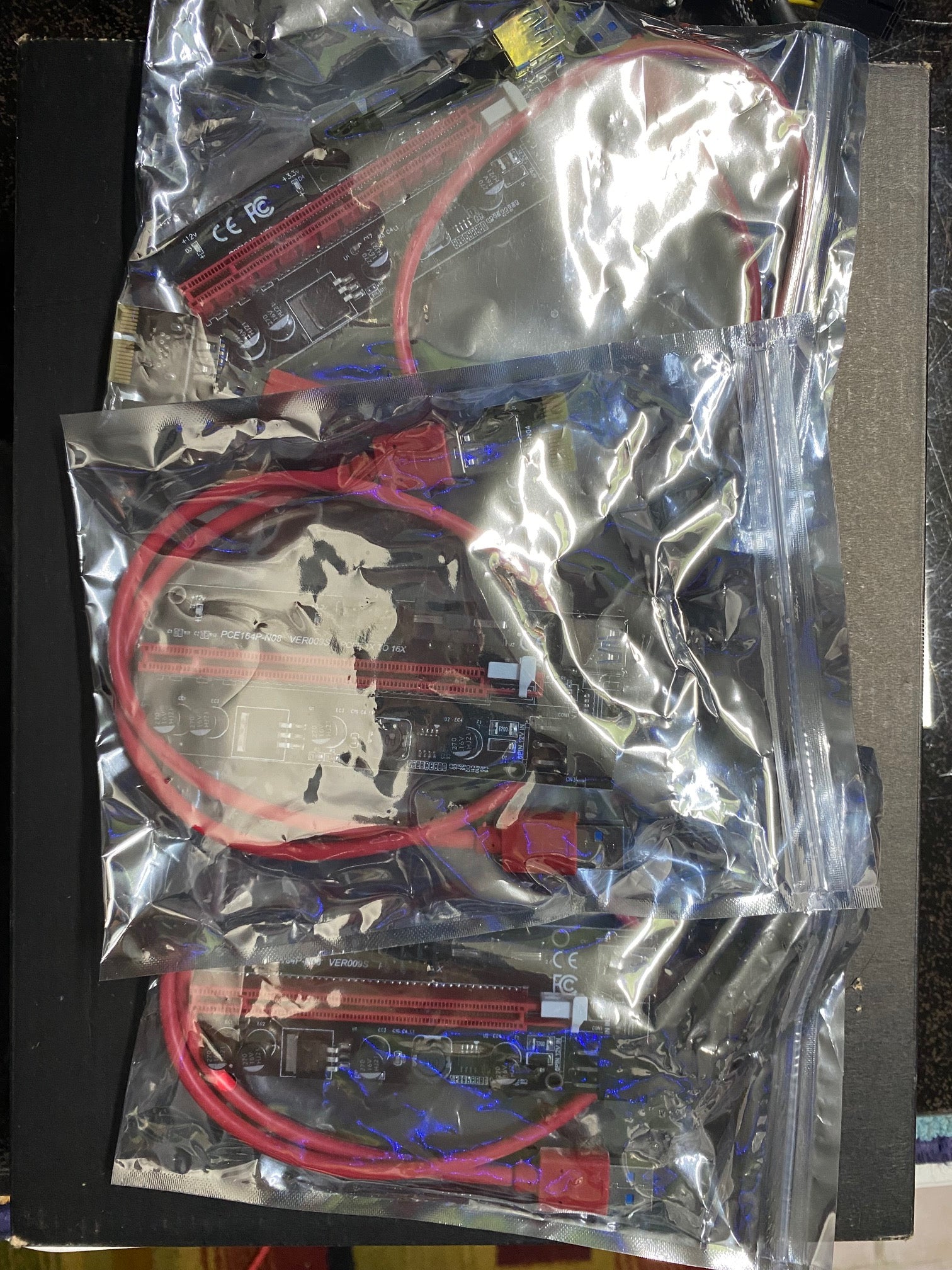 Lot of 3 - High Performance PCIe Riser Kits (1x to 16x)