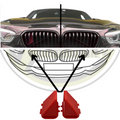 BMW Cold Air Intake Scoops – Left & Right with Integrated Grille – 3D Printed – Red