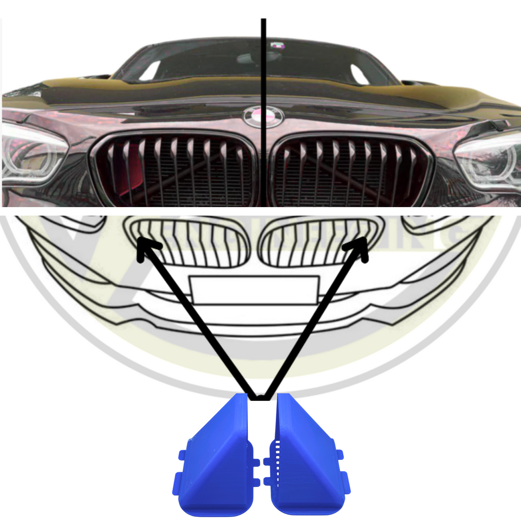 BMW Cold Air Intake Scoops – Left & Right with Integrated Grille – 3D Printed