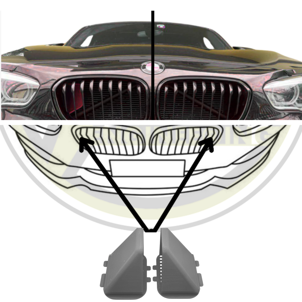 BMW Cold Air Intake Scoops – Left & Right with Integrated Grille – 3D Printed