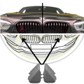 BMW Cold Air Intake Scoops – Left & Right with Integrated Grille – 3D Printed