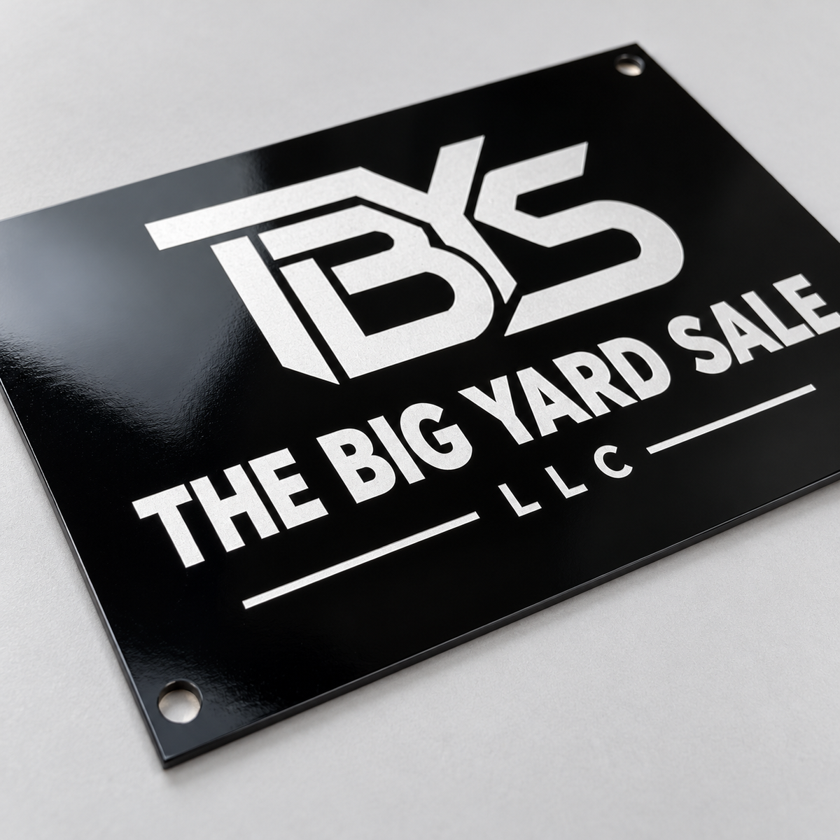 Custom Engraved Aluminum Sign 4x6 – Personalized Business Logo Plaque, Black Metal Name Plate, Office, Garage & Workshop Sign