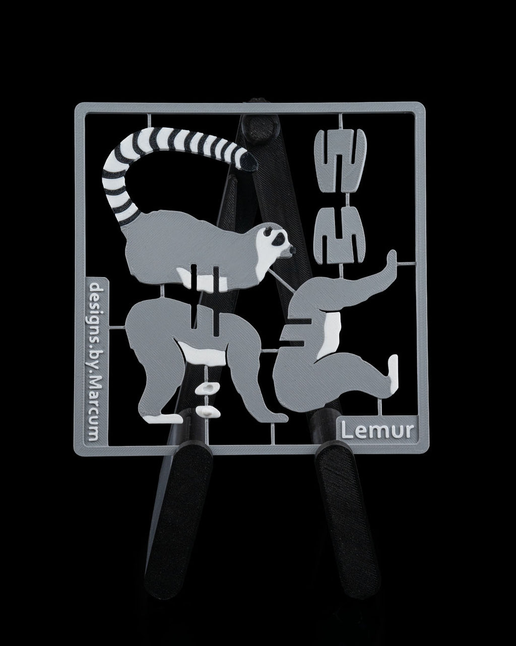 3D Printed Articulated Lemur Kit (2-Pack) | DIY & Collectible