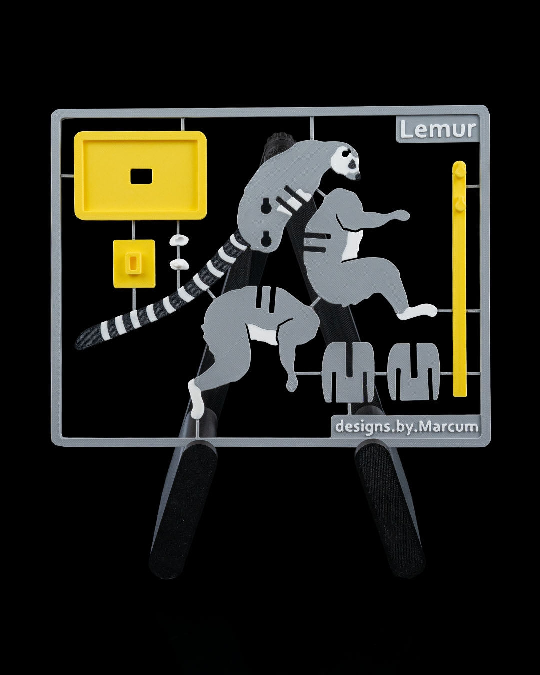 3D Printed Articulated Lemur Kit (2-Pack) | DIY & Collectible