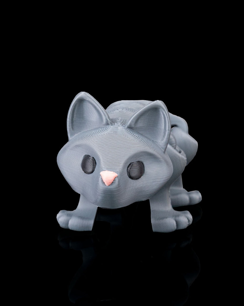 3D Printed Articulated Fox – Mini Flexible Desk Toy – 4 cm – Random Color