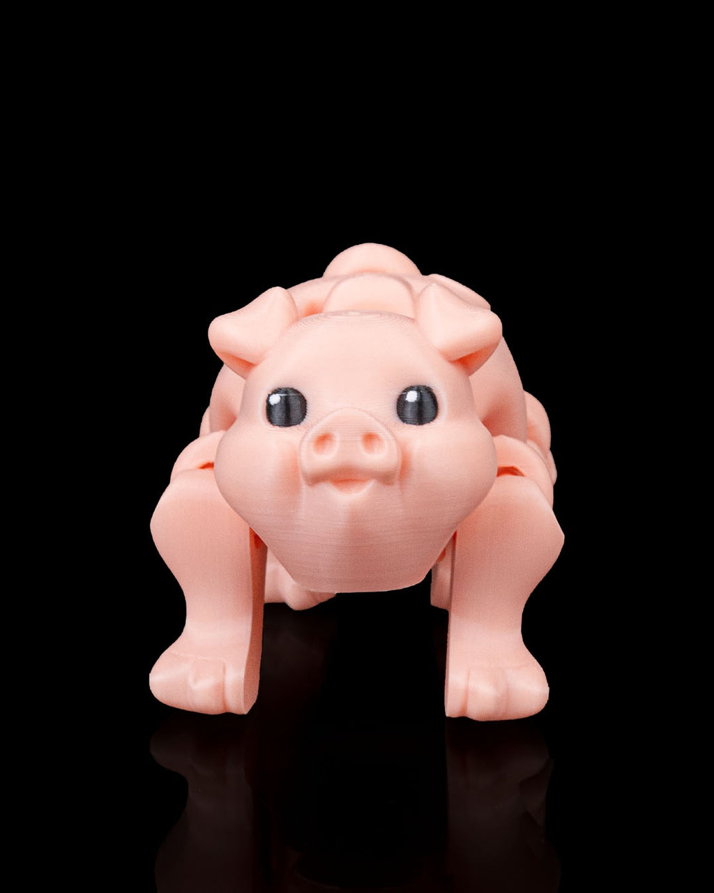 3D Printed Articulated Pig – Mini Flexible Desk Toy – 4 cm – Random Color