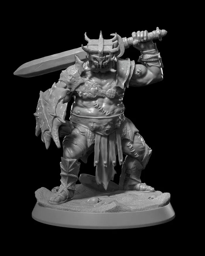 Warlord Orc Champion – 32mm & 75mm Miniature for Tabletop RPGs