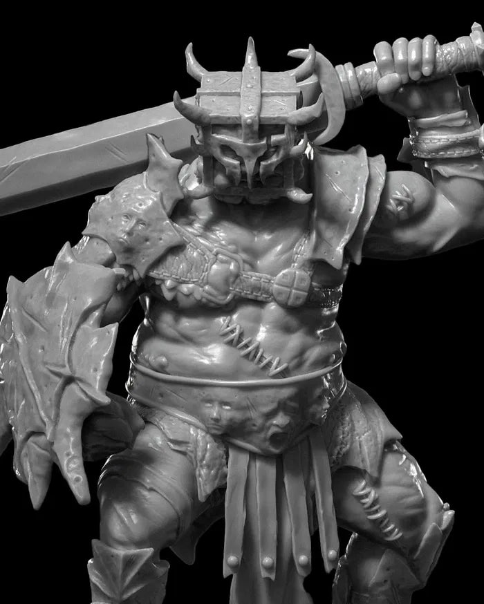 Warlord Orc Champion – 32mm & 75mm Miniature for Tabletop RPGs