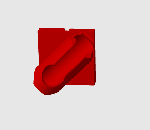 Left-Side Belt Clip Fishing Rod Holder - 3D Printed PETG Red