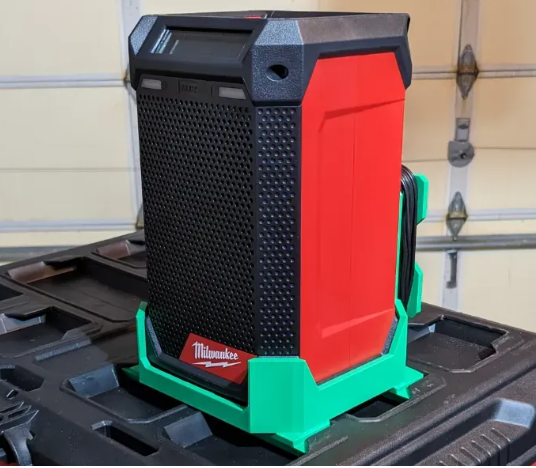 3D Printed Packout Mount for Milwaukee M12 Radio – Secure Base Bracket – Modular Packout Compatible