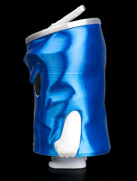 💥 3D Printed Designer Toy: Angry Crushed Soda Can Figure 💙