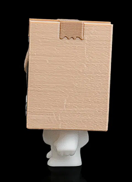 📦 3D Printed Designer Toy: Angry Cardboard Box Figure 😠