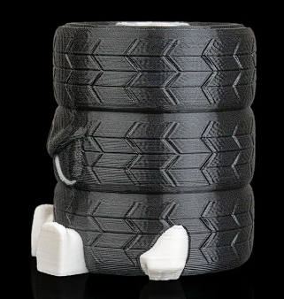 🚗 3D Printed Designer Toy: Angry Stacked Tires Figure 😤