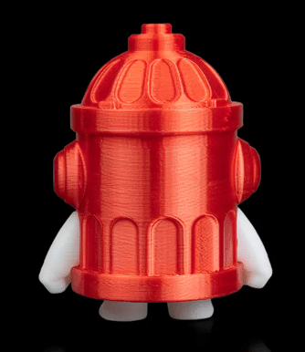 🔥 3D Printed Designer Toy: Angry Red Fire Hydrant Figure 🚒