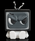 📺 3D Printed Designer Toy: Angry Retro TV Set Figure 📼