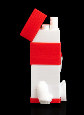 🚬 3D Printed Designer Toy: Angry Cigarette Pack Figure 😠