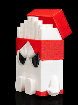 🚬 3D Printed Designer Toy: Angry Cigarette Pack Figure 😠