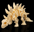 🦴 3D Printed Fossil Art: Detailed Stegosaurus Skeleton Figure 🦖