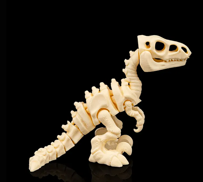 🦴 3D Printed Fossil Art: Detailed T-Rex Skeleton Figure 🦖