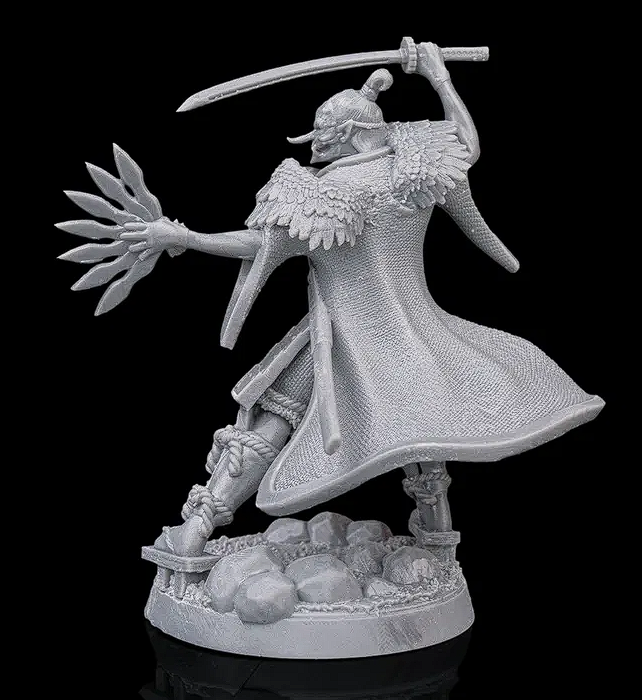 👹 3D Printed Samurai Demon (Oni) Miniature - 32mm Scale Resin Figure ⚔️