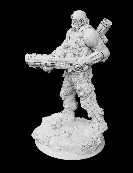 🦾 3D Printed Cyberpunk / Futuristic Soldier Miniature - 54mm Scale Resin Figure 💥