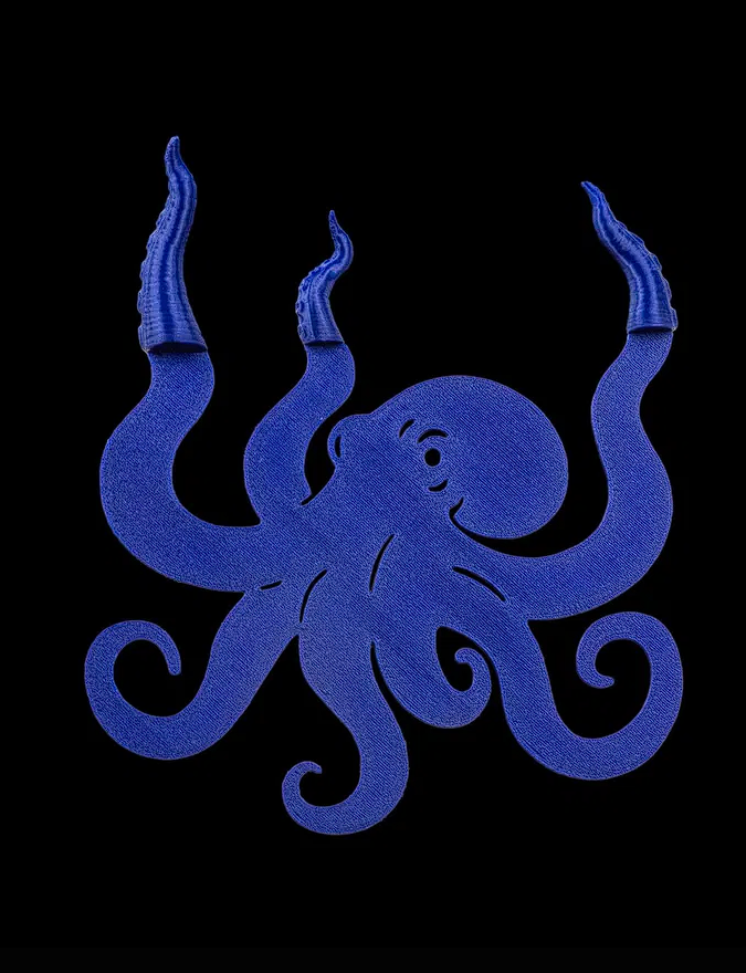 3D Printed Octopus Bookmark & Page Holder - Nautical Blue