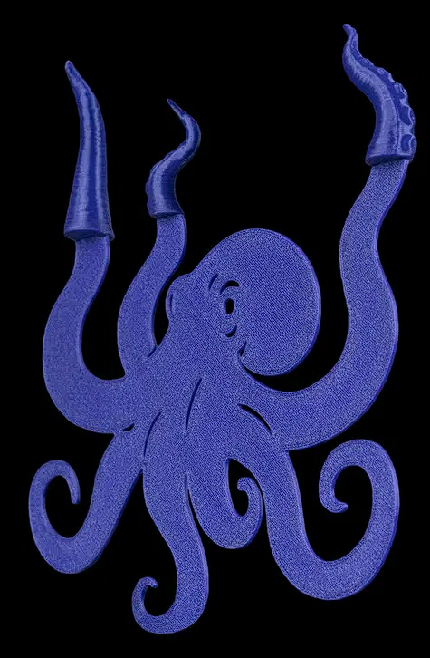 3D Printed Octopus Bookmark & Page Holder - Nautical Blue