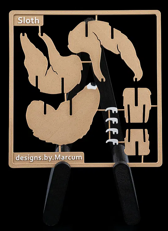 Sloth Kit Card Model 3D | Collectible Desktop Decor | Easy Assembly PLA Puzzle Gift