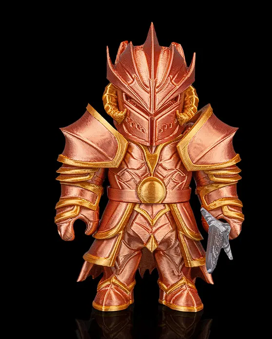 Fantasy Knight Figure – Armored Warrior Collectible – Metallic Finish