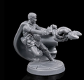 75mm Fantasy Miniature Figure – Black Resin Model for Painting – Unpainted Tabletop RPG & Display Collectible