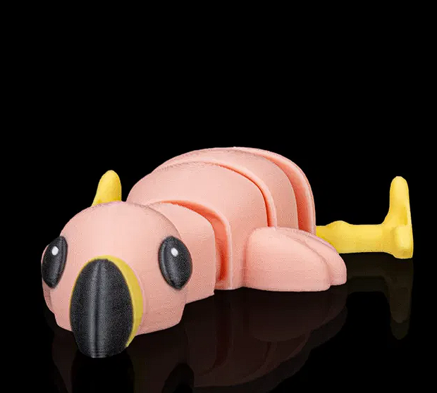 BuildInk™ 3D Printed Articulated Chick Figurine – Cute Flexible Display – Desk Decor Collectible – 4 x 4 x 1 Inches