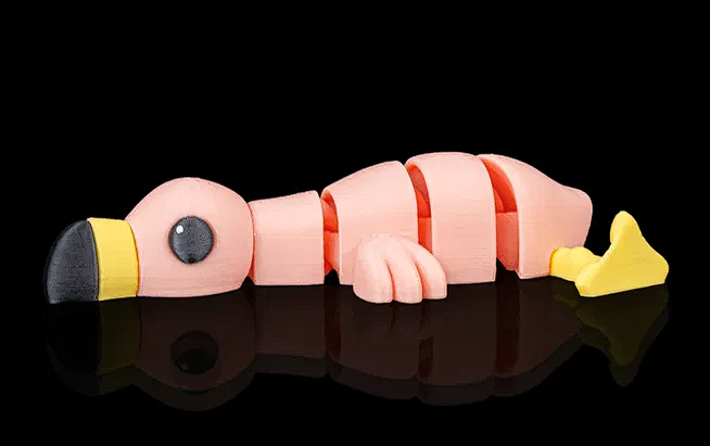 BuildInk™ 3D Printed Articulated Chick Figurine – Cute Flexible Display – Desk Decor Collectible – 4 x 4 x 1 Inches