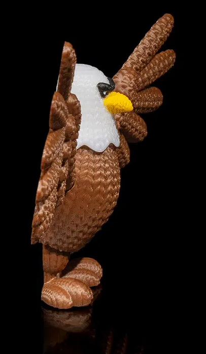 3D Printed Eagle Figurine – Handcrafted Bald Eagle Statue with Spread Wings – Decorative Desk & Shelf Display – Made to Order