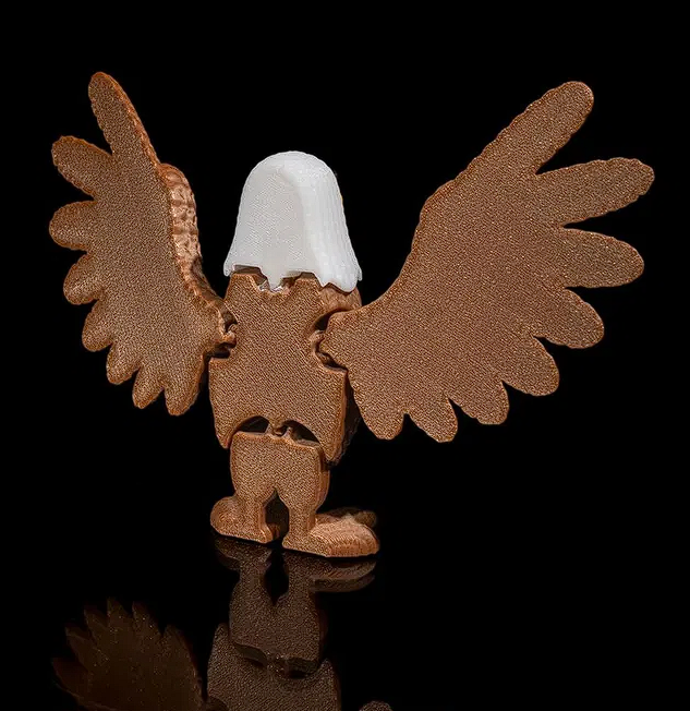 3D Printed Eagle Figurine – Handcrafted Bald Eagle Statue with Spread Wings – Decorative Desk & Shelf Display – Made to Order