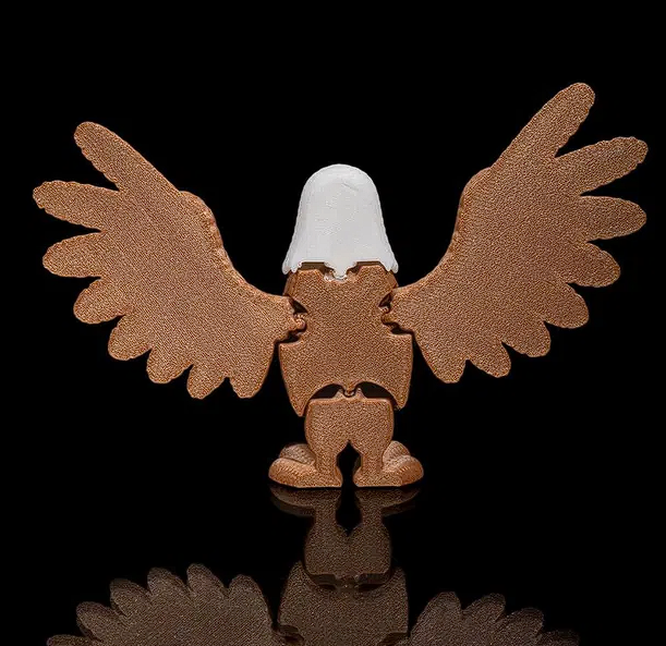 3D Printed Eagle Figurine – Handcrafted Bald Eagle Statue with Spread Wings – Decorative Desk & Shelf Display – Made to Order