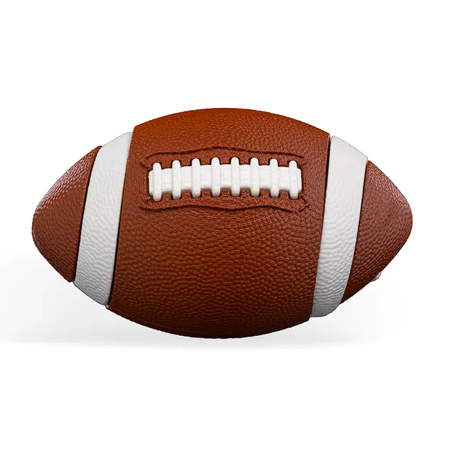 Mini 3D Printed Football Decor – Compact Sports Figurine – 3 in – Desk Display