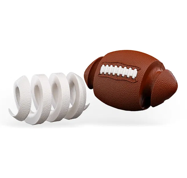 Mini 3D Printed Football Decor – Compact Sports Figurine – 3 in – Desk Display