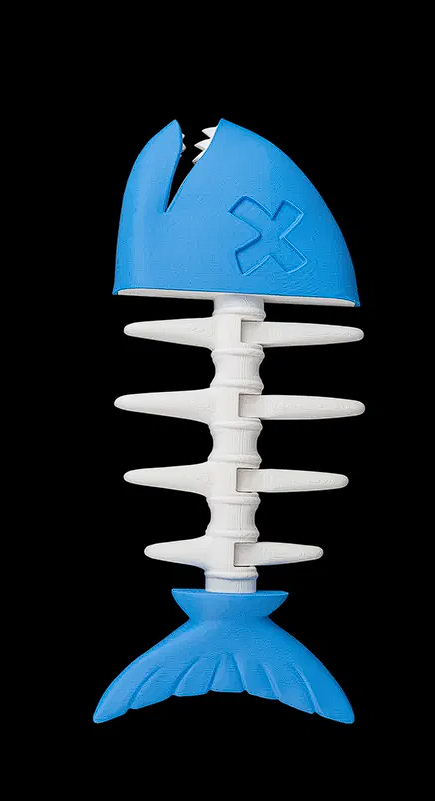 Fish Skeleton Key Holder – 3D Printed Wall Mounted Nautical Key Rack